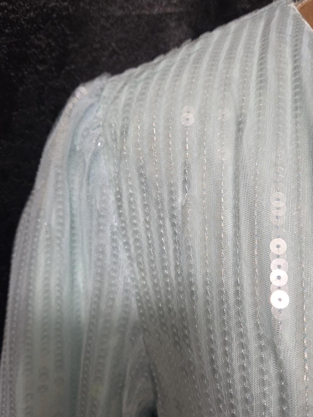 Fashion Nova S Mini Dress Light Blue & Satin - Picture 3 of 10